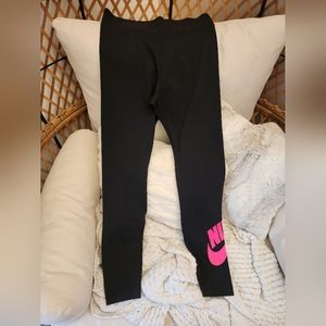 Women's Nike leggings, black with Pink logo on the leg, size M